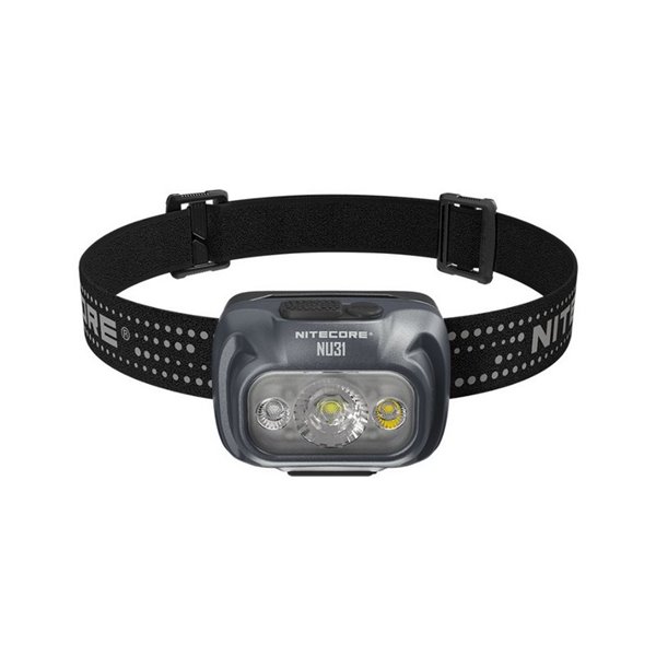 Lampe frontale LED NU31 550Lm portée 145 mètres rechargeable USB-C batterie 1 800 mAh