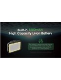 Linterna frontal LED NU31 550Lm 145 metros de alcance recargable USB-C batería 1.800 mAh