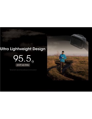 Lampe frontale LED NU31 550Lm portée 145 mètres rechargeable USB-C batterie 1 800 mAh