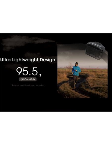 Farol LED NU31 550Lm 145 metros de alcance recarregável USB-C bateria de 1.800 mAh