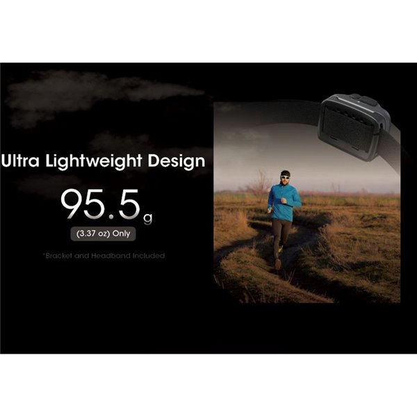 Linterna frontal LED NU31 550Lm 145 metros de alcance recargable USB-C batería 1.800 mAh