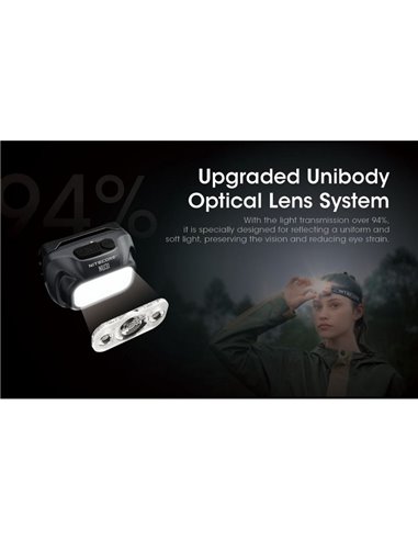 Linterna frontal LED NU31 550Lm 145 metros de alcance recargable USB-C batería 1.800 mAh