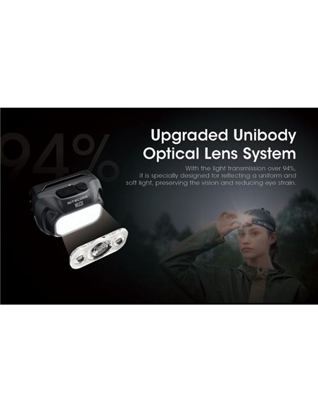 Linterna frontal LED NU31 550Lm 145 metros de alcance recargable USB-C batería 1.800 mAh