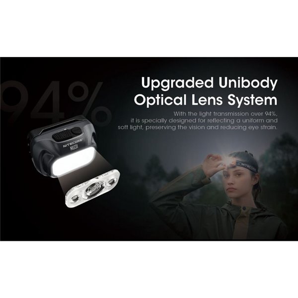 Linterna frontal LED NU31 550Lm 145 metros de alcance recargable USB-C batería 1.800 mAh