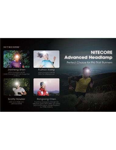 Linterna frontal LED NU31 550Lm 145 metros de alcance recargable USB-C batería 1.800 mAh