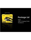 Linterna frontal NU40 LED 1000Lm batería recargable 2.600 mAh USB-C IP68