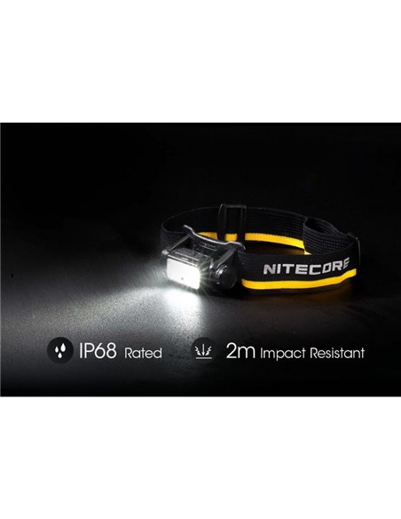 Linterna frontal NU40 LED 1000Lm batería recargable 2.600 mAh USB-C IP68