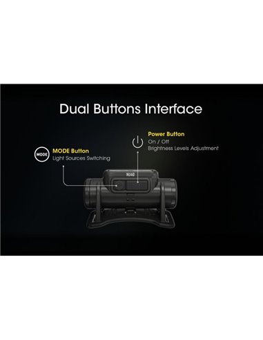 Linterna frontal NU40 LED 1000Lm batería recargable 2.600 mAh USB-C IP68