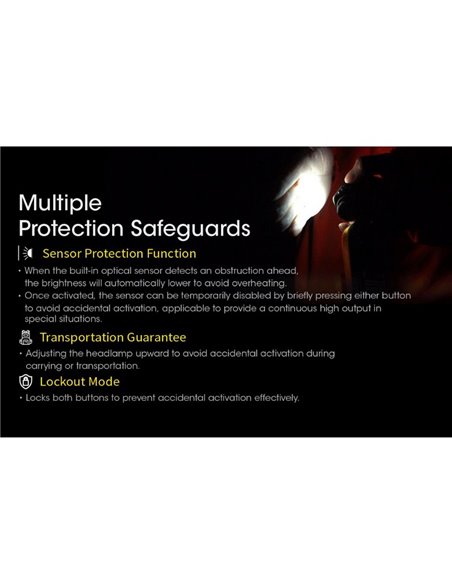 Farol LED NU40 Bateria recarregável de 1000Lm 2.600 mAh USB-C IP68