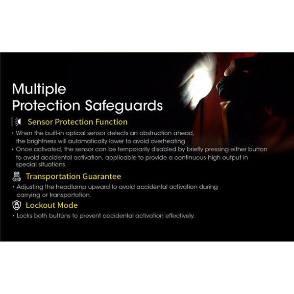 Lampe frontale LED NU40 1000Lm batterie rechargeable 2 600 mAh USB-C IP68