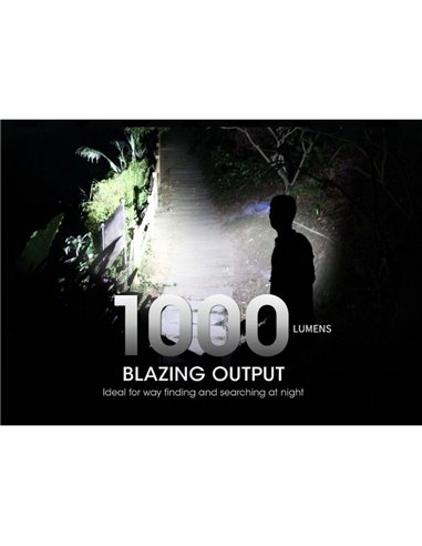 Lampe frontale LED NU40 1000Lm batterie rechargeable 2 600 mAh USB-C IP68