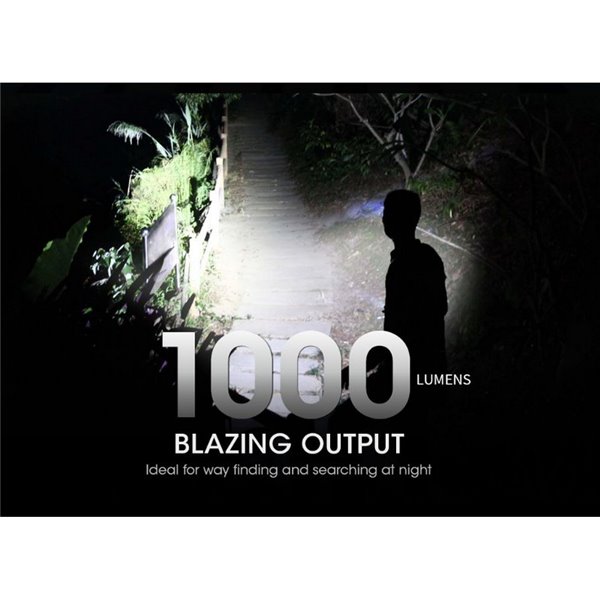 Farol LED NU40 Bateria recarregável de 1000Lm 2.600 mAh USB-C IP68