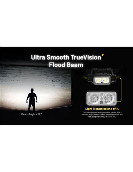 Linterna frontal potente NU45 1700Lm gran alcance 172 metros batería 4.000 mAh IP68 y sumergible