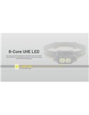 Linterna frontal potente NU45 1700Lm gran alcance 172 metros batería 4.000 mAh IP68 y sumergible