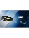 Lampe frontale puissante NU45 1700Lm longue portée 172 mètres batterie 4 000 mAh IP68 et submersible