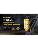 Linterna de trabajo multifunción NWL20 600Lm 93 metros alcance batería 21700 IPX5