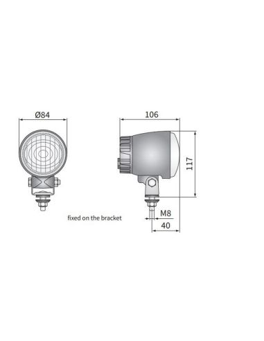 Faro Redondo LED Homolohado para antiniebla Ø84 -Antiniebla- Con Soporte | LeonLeds Iluminación
