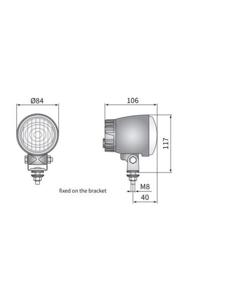 Faro Redondo LED Homolohado para antiniebla Ø84 -Antiniebla- Con Soporte | LeonLeds Iluminación