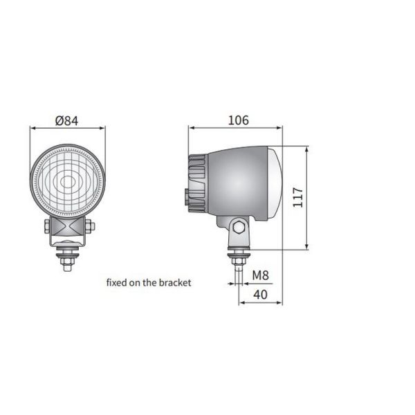 Faro Redondo LED Homolohado para antiniebla Ø84 -Antiniebla- Con Soporte | LeonLeds Iluminación