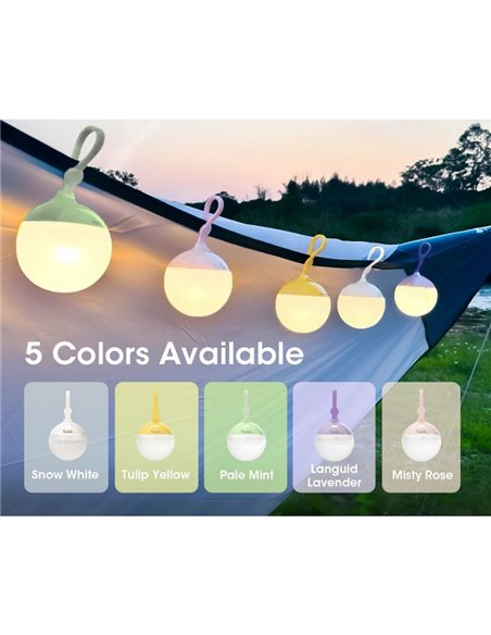 Linterna LED Portátil BUBBLE estilo Bola Especial Camping IPx4 Magnética 100Lm