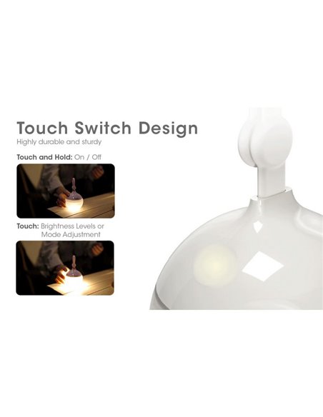 Linterna LED Portátil BUBBLE estilo Bola Especial Camping IPx4 Magnética 100Lm