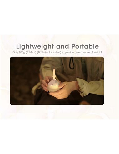 BUBBLE Lampe de poche LED portable Style boule Spécial Camping IPx4 Magnétique 100Lm