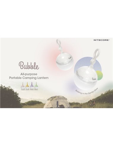 BUBBLE Lampe de poche LED portable Style boule Spécial Camping IPx4 Magnétique 100Lm