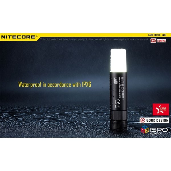 Linterna de mano LED en Stick LA10 Tapa Trasera Magnética 135Lm 10 metros Alcance IPX6