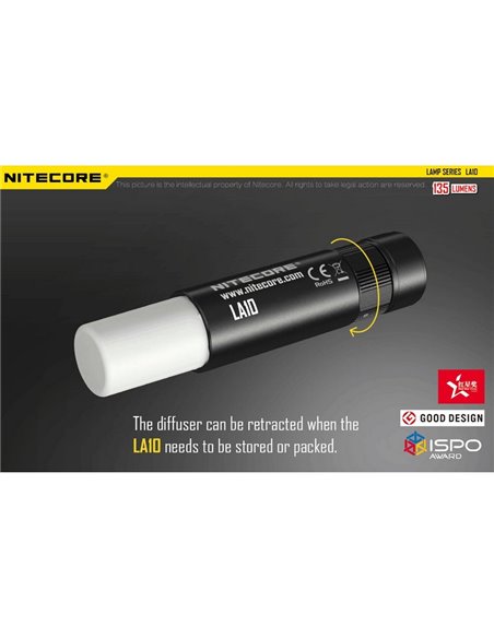 Linterna de mano LED en Stick LA10 Tapa Trasera Magnética 135Lm 10 metros Alcance IPX6