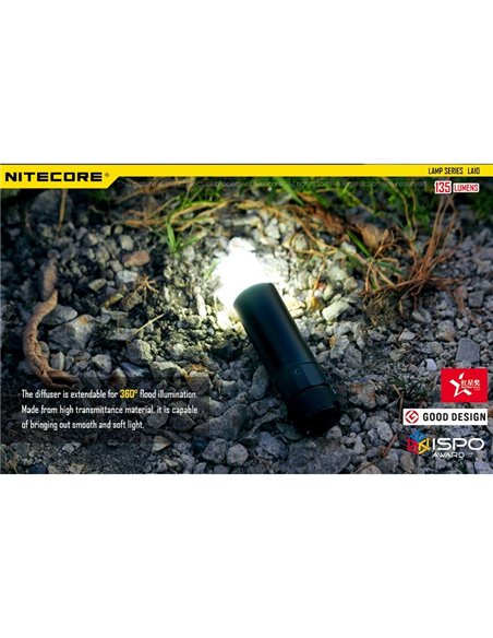 Lampe de poche LED sur bâton LA10, couvercle arrière magnétique 135Lm, portée de 10 mètres IPX6