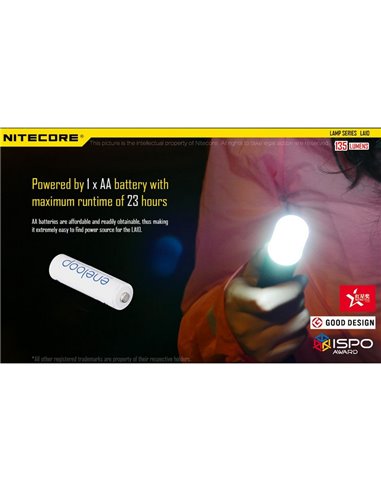 Lanterna portátil LED na vara LA10 tampa traseira magnética 135Lm alcance de 10 metros IPX6