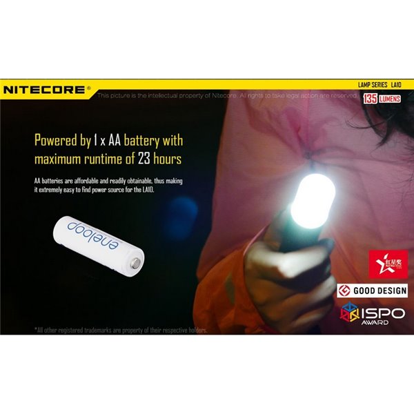 Linterna de mano LED en Stick LA10 Tapa Trasera Magnética 135Lm 10 metros Alcance IPX6