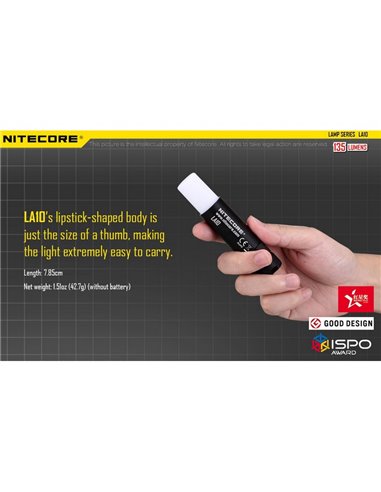 Linterna de mano LED en Stick LA10 Tapa Trasera Magnética 135Lm 10 metros Alcance IPX6