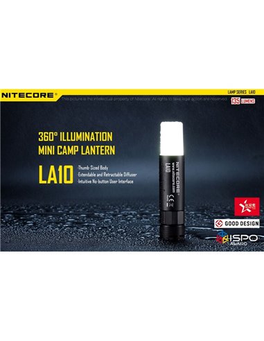 Lanterna portátil LED na vara LA10 tampa traseira magnética 135Lm alcance de 10 metros IPX6