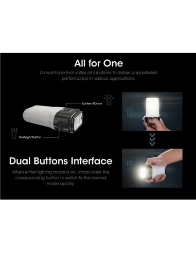 Linterna de Mano LED LR70 Muy Potente 3000Lm 300m Alcance Batería 10,000mAh IP67