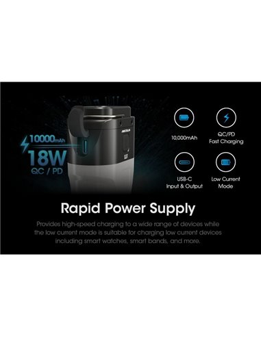 Linterna de Mano LED LR70 Muy Potente 3000Lm 300m Alcance Batería 10,000mAh IP67