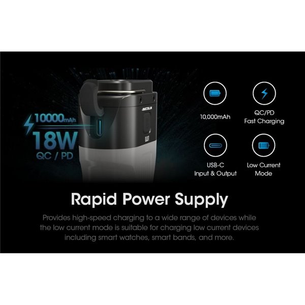 Linterna de Mano LED LR70 Muy Potente 3000Lm 300m Alcance Batería 10,000mAh IP67