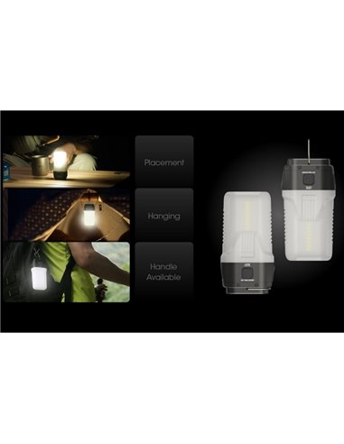 Linterna de Mano LED LR70 Muy Potente 3000Lm 300m Alcance Batería 10,000mAh IP67