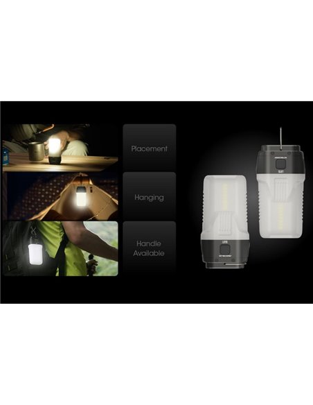 Lampe de poche LED LR70 très puissante 3000Lm portée 300m batterie 10 000mAh IP67