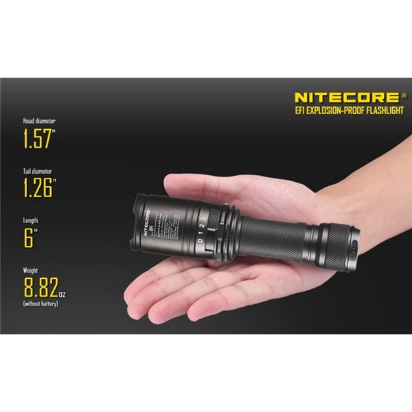 Lanterna Manual LED EF1 830 Lumens 270 metros Alcance IP54