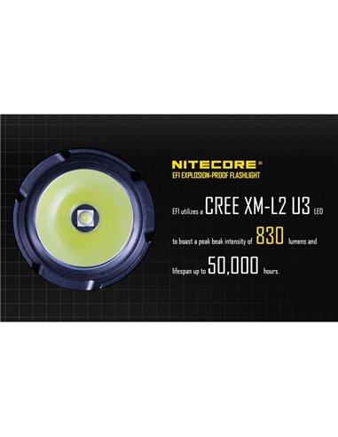 Linterna de Mano EF1 LED 830 Lúmenes 270 metros Alcance IP54