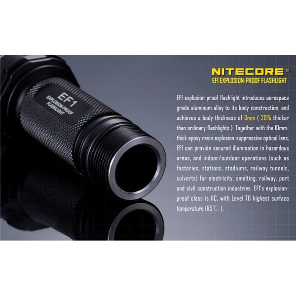 Linterna de Mano EF1 LED 830 Lúmenes 270 metros Alcance IP54