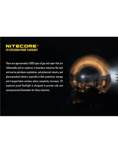 Linterna de Mano EF1 LED 830 Lúmenes 270 metros Alcance IP54