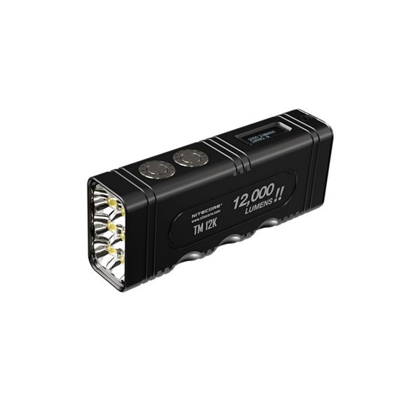 Lanterna LED portátil TM12K muito potente 12.000Lm 250m alcance IP68