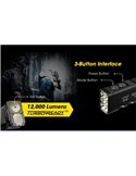 Lanterna LED portátil TM12K muito potente 12.000Lm 250m alcance IP68