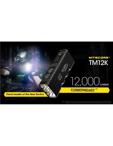 Linterna LED de mano TM12K Muy Potente 12.000Lm 250m Alcance IP68