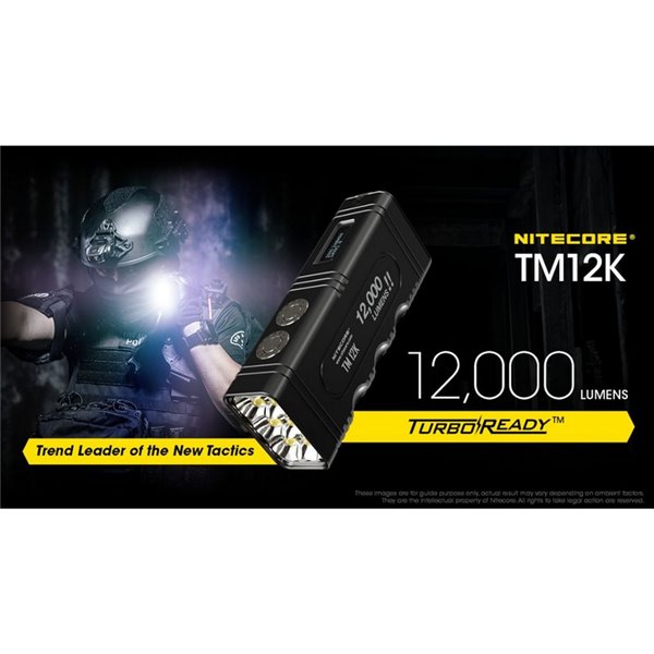 Linterna LED de mano TM12K Muy Potente 12.000Lm 250m Alcance IP68