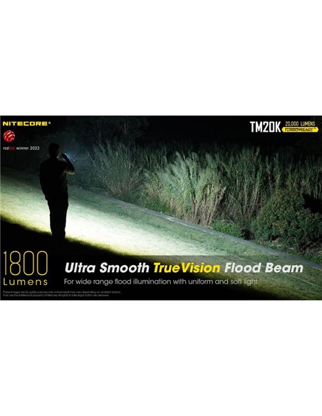 Lampe de poche LED super puissante TM20K, 20 000 lm, portée 290 m, IP68