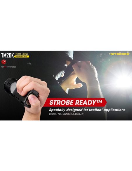 Lampe de poche LED super puissante TM20K, 20 000 lm, portée 290 m, IP68