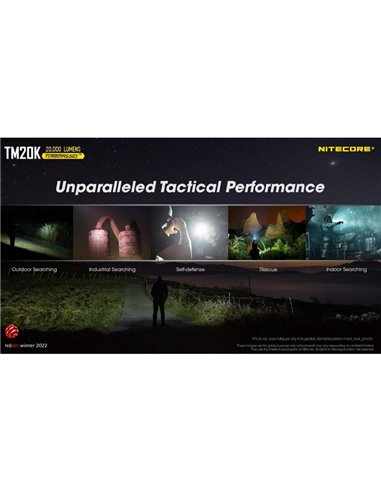 Linterna de mano LED TM20K Súper Potente 20.000Lm 290m Alcance IP68